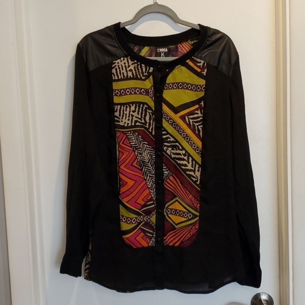 EMMA K Bright Bold Printed Jacket